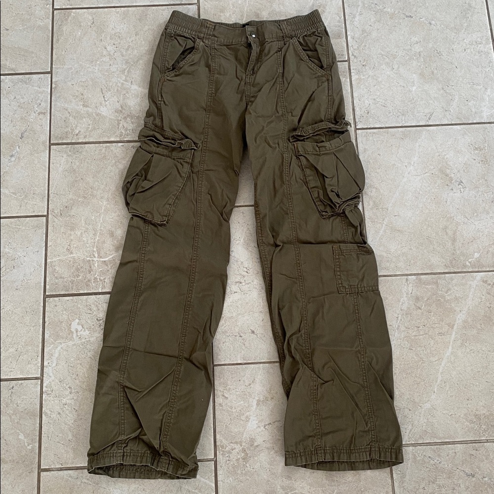 H&M Divided Olive Green Wide Leg Cargos